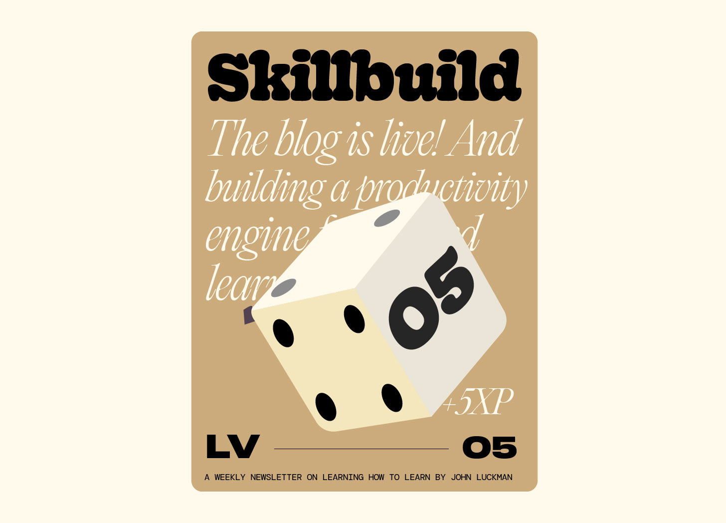 Skillbuild #5 – The blog is live! And building a productivity engine for focused learning